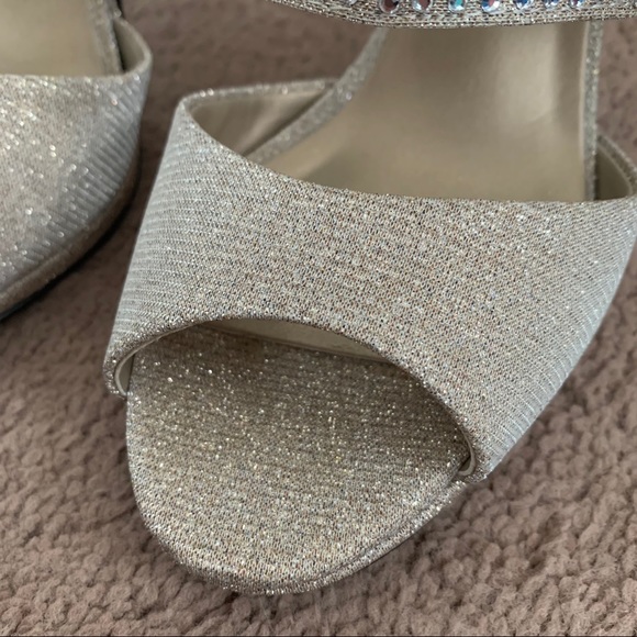 Caparros Nude Glimmer Pumps with Rhinestones - Picture 4 of 10